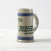 G.K.チェスタートンによる偏見の定義 ビールジョッキ (正面右)