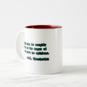 G.K.チェスタートン引用文オンビゴトライ ツートーンマグカップ (正面左)