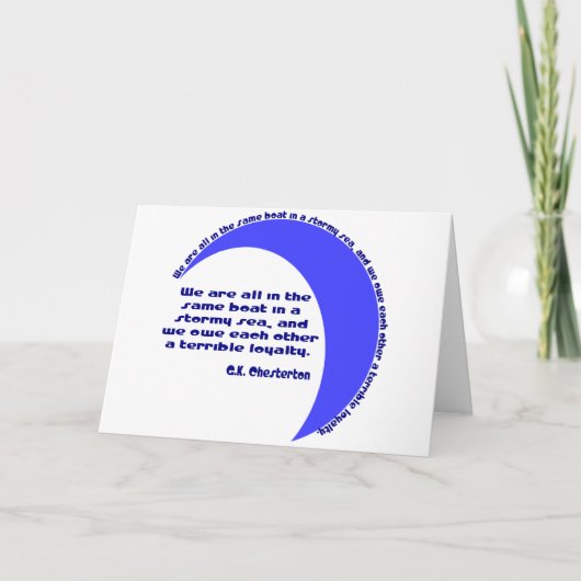 G・K・チェスタートン 嵐の海 カード (正面)