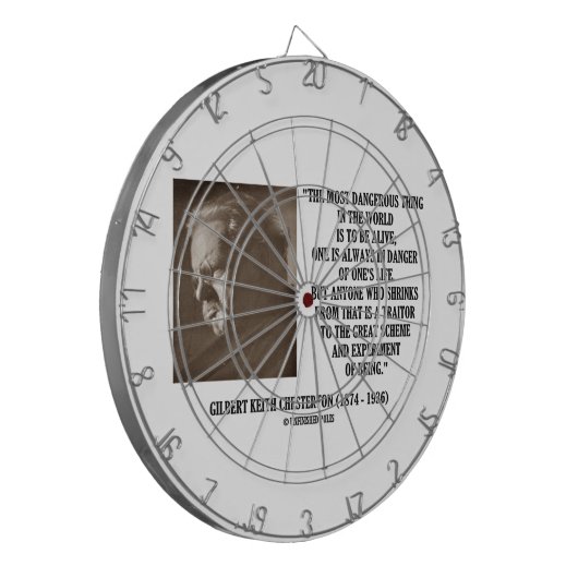 G.K. Chestertonのあることの素晴らしい機構の実験 ダーツボード (正面左)