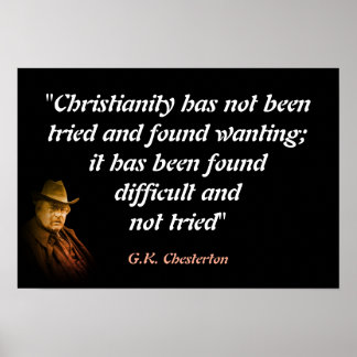 G.K. Chesterton Quote On Christianity ポスター