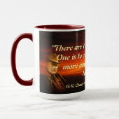 G.K. Chesterton Quote On Getting Enough マグカップ (左)