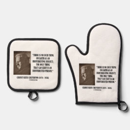 G.K. Chesterton Uninteresting Subject Uninterested 鍋つかみ&鍋敷きセット