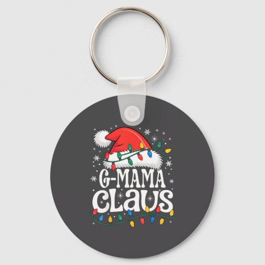 G-mama Claus Funny Xmas Christmas Grandma Holiday  キーホルダー (正面)
