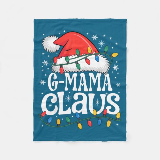 G-mama Claus Funny Xmas Christmas Grandma Holiday  フリースブランケット (正面)