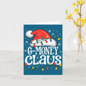 G-money Claus Funny Xmas Christmas Grandma Holiday カード (黄色い花)