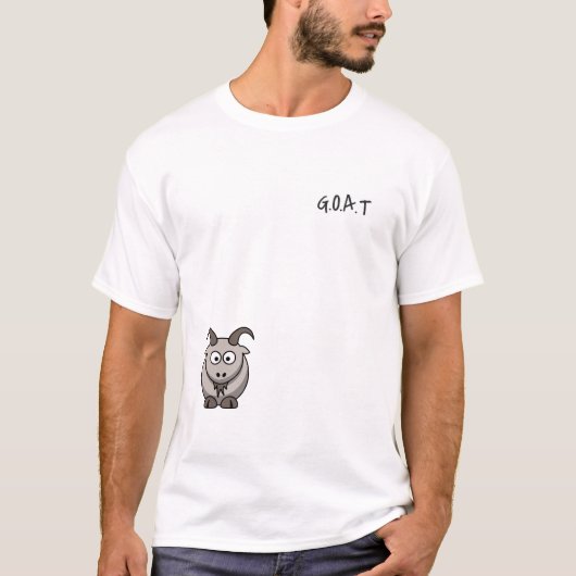 G.O.A.T (すべての時間の最も素晴らしい)及び切り貼り芸術 Tシャツ (正面)