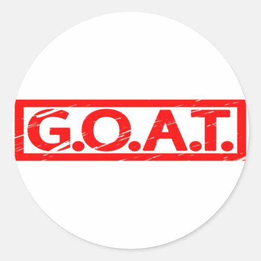 G.O.A.T.スタンプ ラウンドシール (正面)