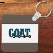 「G.O.A.T.パパ!」 パパグラフィックプリント キーホルダー (裏面)