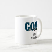 「G.O.A.T.パパ!」 パパグラフィックプリント コーヒーマグカップ (正面右)