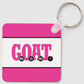 「G.O.A.T.ママ!」 グラフィックプリントキーチェーン キーホルダー (裏面)