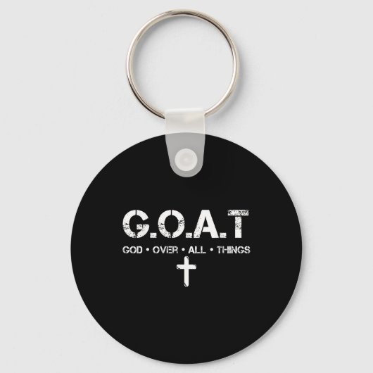 G.o.a.t 神はすべてのものより優れる Christian 聖書の名言 キーホルダー (正面)