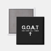 G.o.a.t 神はすべてのものを超越する キリスト教の聖書の言葉 マグネット (正面/裏面)