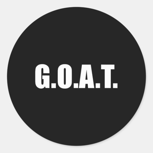 G.o.a.t Greatest Of All Time  ラウンドシール (正面)