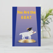 G.O.A.T. – Greatest Of All Time Flat Greeting Card カード (スタンド正面)