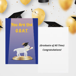 G.O.A.T. – Greatest Of All Time Flat Greeting Card カード
