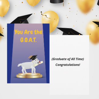 G.O.A.T. – Greatest Of All Time Flat Greeting Card カード