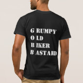 G.O.B.グリンピー古いバイクもしくは自転車に乗る人野郎 Tシャツ (裏面)