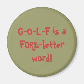 G-O-L-FはFORE文字の単語！ マグネット