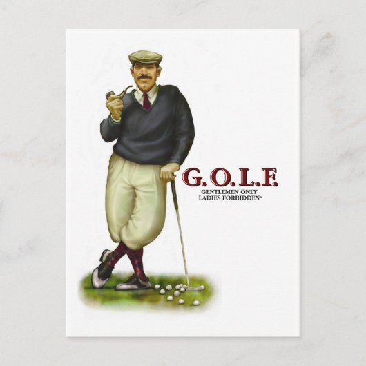 G.O.L.F. ジェントルメン オンリー レディース フォービドゥン ポストカード (正面)
