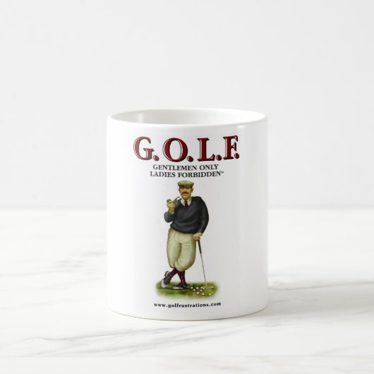 G.O.L.F. 紳士の禁止される女性だけ コーヒーマグカップ (中央)