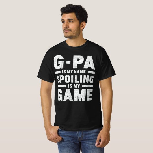 G-Paは私の名前をスプーリングは私のゲームのおじいちゃんギフトである Tシャツ (正面フル)