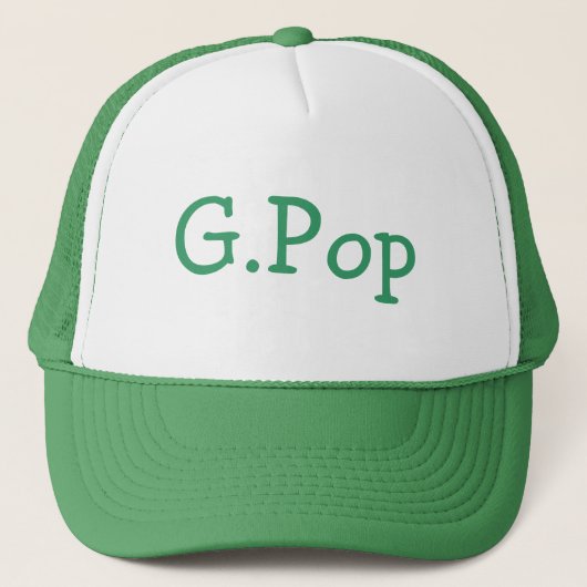 "G.Pop"のトラック運転手の帽子 キャップ (正面)