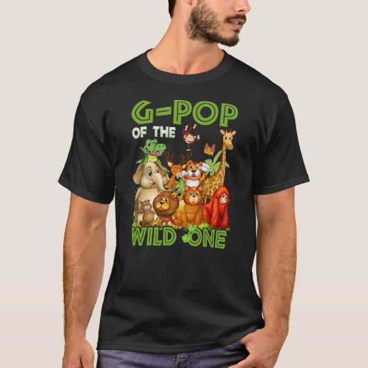 G-Pop Of The Wild One Birthday Animal Safari Jungl Tシャツ (正面)