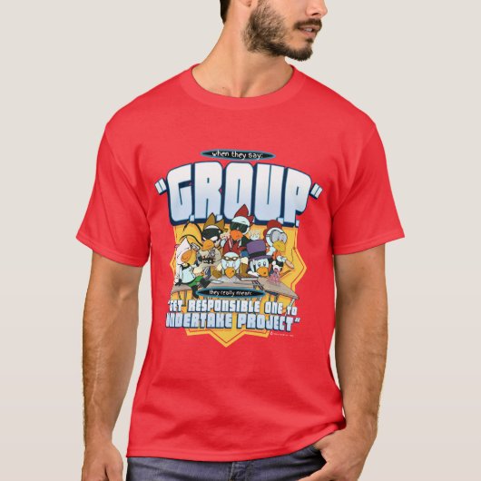 G.R.O.U.P. プロジェクト-煙突の鶏の人のティー Tシャツ (正面)
