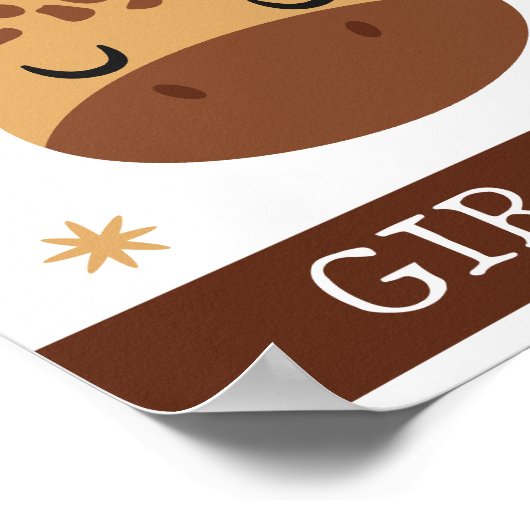 G steht für Giraffe, Kinderzimmer, Schlafzimmer, W ポスター (角)