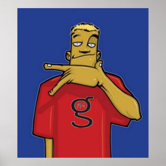 G Tシャツを着た青年 – ポスター