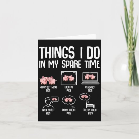 G Things I Do In My Spare Time Women Kids  カード (正面)