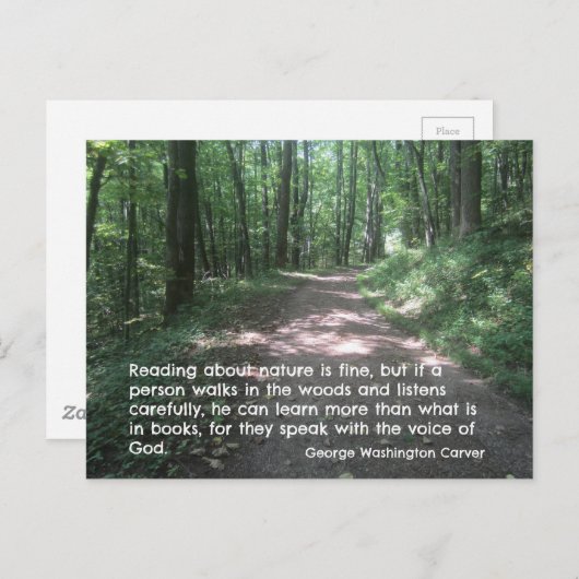 G.W.カーバーによる自然についての引用文 ポストカード (正面/裏面)