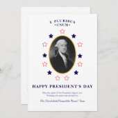 G. Washington President's Day Campaign Patriotic シーズンカード (正面/裏面)