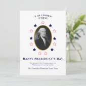G. Washington President's Day Campaign Patriotic シーズンカード (スタンド正面)