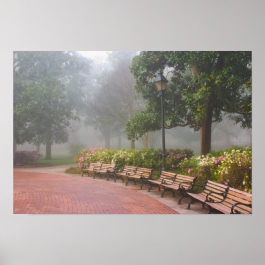 GAサバンナ、レンガ造りの歩道に沿ったツツツジ ポスター (正面)