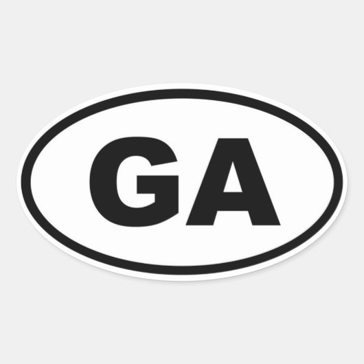 GAジョージア 楕円形シール (正面)