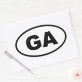 GAジョージア 楕円形シール (封筒)