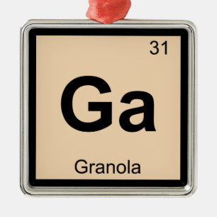 Ga -グラノーラ化学周期表の記号 メタルオーナメント