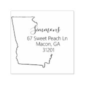 GA |ジョージア州差出人住所スタンプ セルフインキングスタンプ (デザイン)