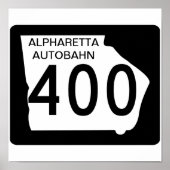 GA 400 "Alpharetta Autobahn" ポスター (正面)
