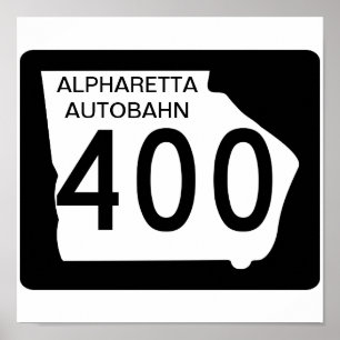 GA 400 "Alpharetta Autobahn" ポスター