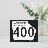 GA 400 "Alpharetta Autobahn" ポストカード (スタンド正面)