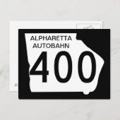 GA 400 "Alpharetta Autobahn" ポストカード (正面/裏面)