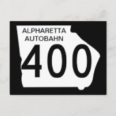 GA 400 "Alpharetta Autobahn" ポストカード (正面)
