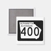GA 400 "Alpharetta Autobahn" マグネット (正面/裏面)
