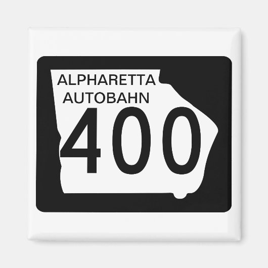 GA 400 "Alpharetta Autobahn" マグネット (正面)