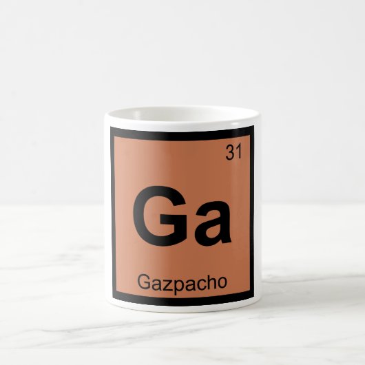Ga - Gazpachoスープ化学周期表の記号 コーヒーマグカップ (中央)