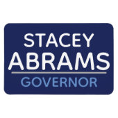 GA GOVERNORカーマグネット用Stacey Abrams :) マグネット (横)
