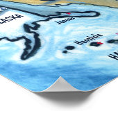 GA USAマップのポスター ポスター (角)